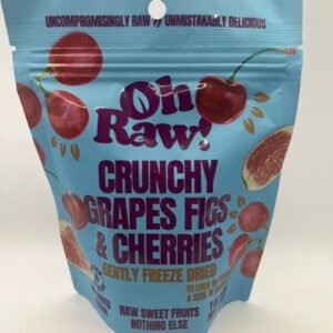 Oh Raw! -  Grapes, Figs & Cherries Snacks - Crunchy & Freeze Dried
