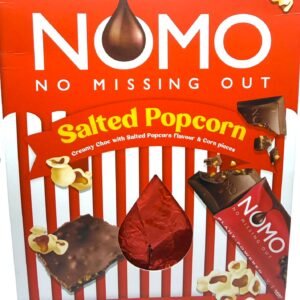 NOMO Salted Popcorn, one egg and one bar