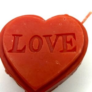 Red Love Heart Shaped Candle
