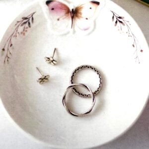 White Butterfly Trinket Dish