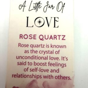 Jar of Love Rose Quartz Crystal in a Matchbox