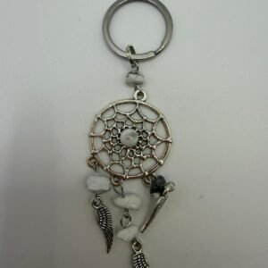 Keyring - White Stone Dreamcatcher