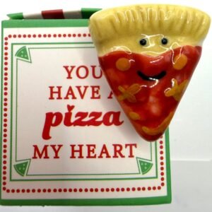 Tiny Matchbox Ceramic Token – “You Have a Pizza My Heart”
